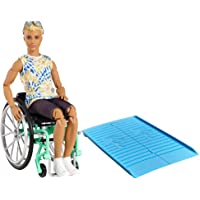 Ken Fashionista Muñeco con silla de ruedas- rampa y accesorios de moda (Mattel GWX93)